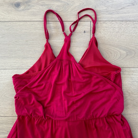 Annabelle Jersey Tie-Front Jumpsuit in Red - Picture 7 of 9